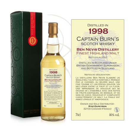 Whisky Captain Burn Ben Nevis 1998 Whisky Captain Burn Ben Nevis 1998