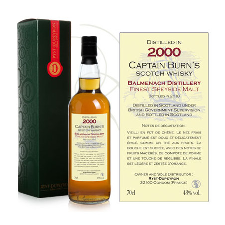 Whisky Captain Burn Balmenach 2000