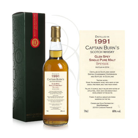 Whisky Captain Burn Glen Spey 1991 Whisky Captain Burn Glen Spey 1991