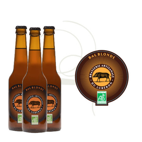 Lot de 3 Bieres BAL Blonde 33cl Brasserie du Luberon Lot de 3 Bieres BAL Blonde 33cl Brasserie du Luberon