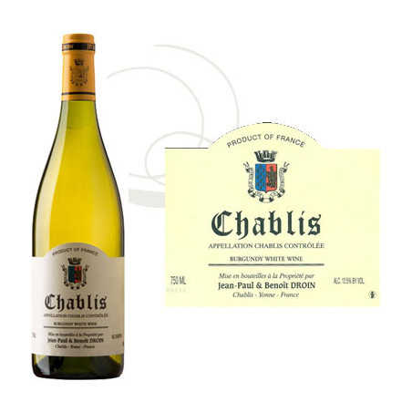 Chablis 2021 Blanc Jean Paul et Benoit Droin - 75cl Chablis 2021 Blanc Jean Paul et Benoit Droin - 75cl