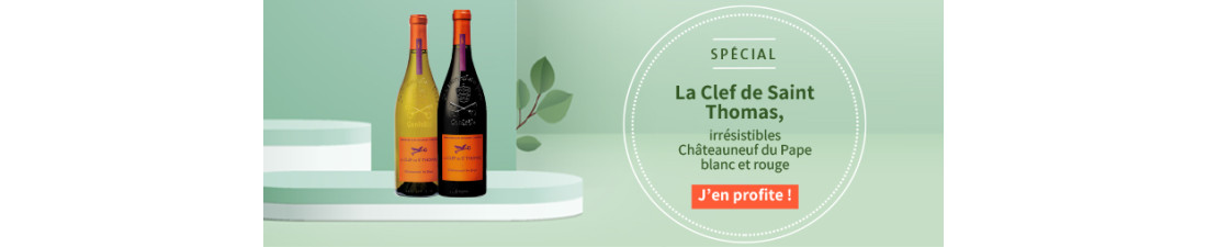 Vous recherchez du Vin Clef de Saint Thomas au meilleur prix ? Nombreux millésimes de la région Rhone en vente en ligne.